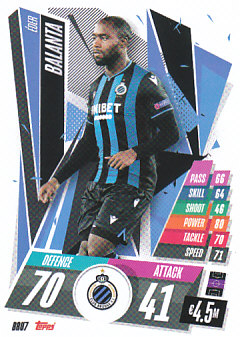 Eder Balanta Club Brugge 2020/21 Topps Match Attax CL #BRU07